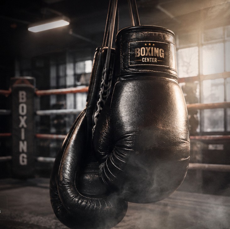 Gants de boxe dans la salle du Boxing Center Toulouse États-Unis